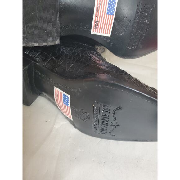 LOS ALTOS BLACK GENUINE CROCODILE CAIMAN TAIL J-TOE WESTERN BOOT 7EE 900205 main image 5